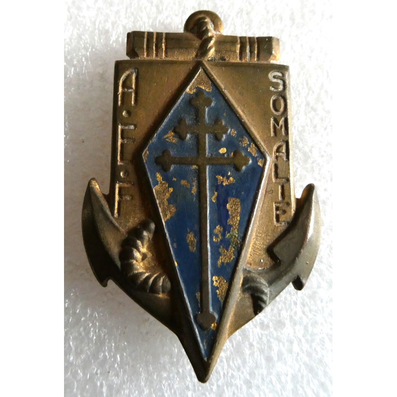 COLONIALE REGIMENT A.E.F SOMALIE PEINT ECAILLES PEINTURE*