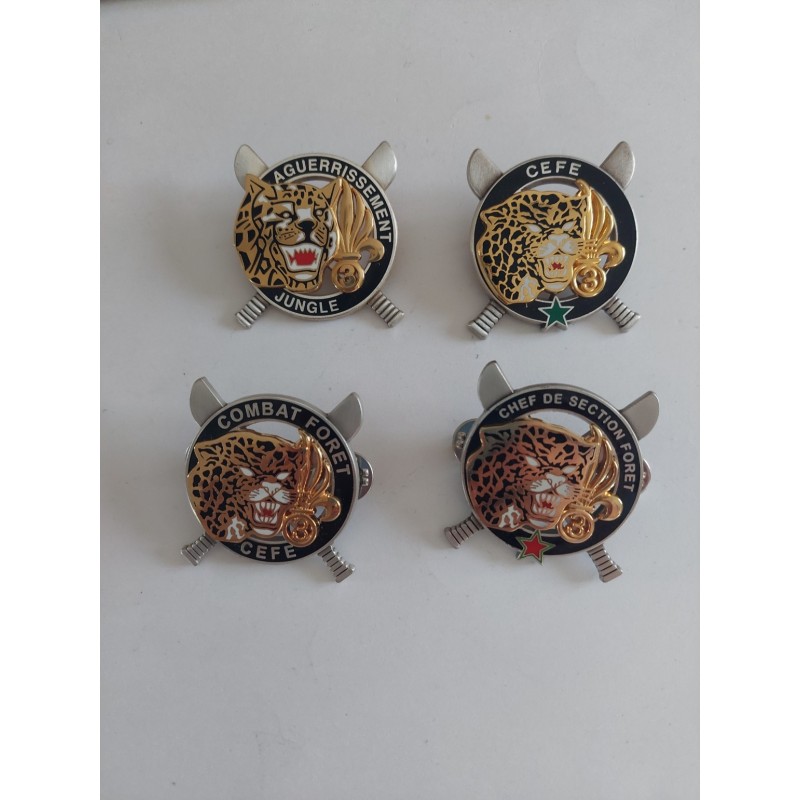 LOT 4 INSIGNES LEGION ETRANGERE 3ème REI JUNGLE