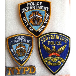 ETRANGERS POLICE US 3 PATCHS *
