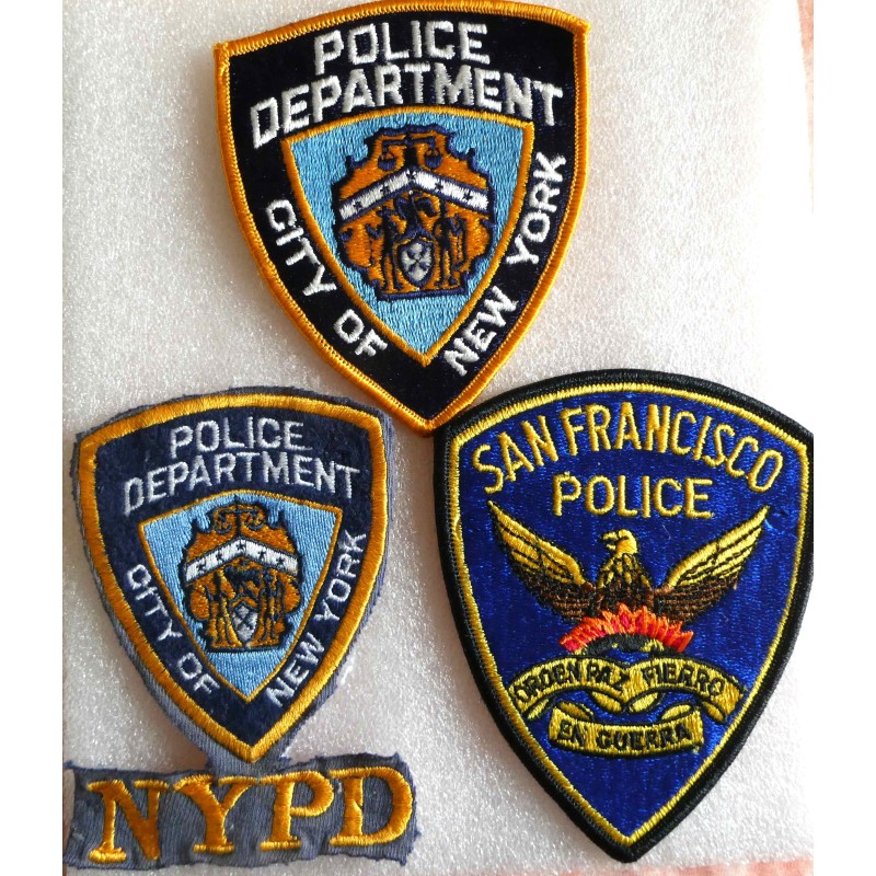 ETRANGERS POLICE US 3 PATCHS *