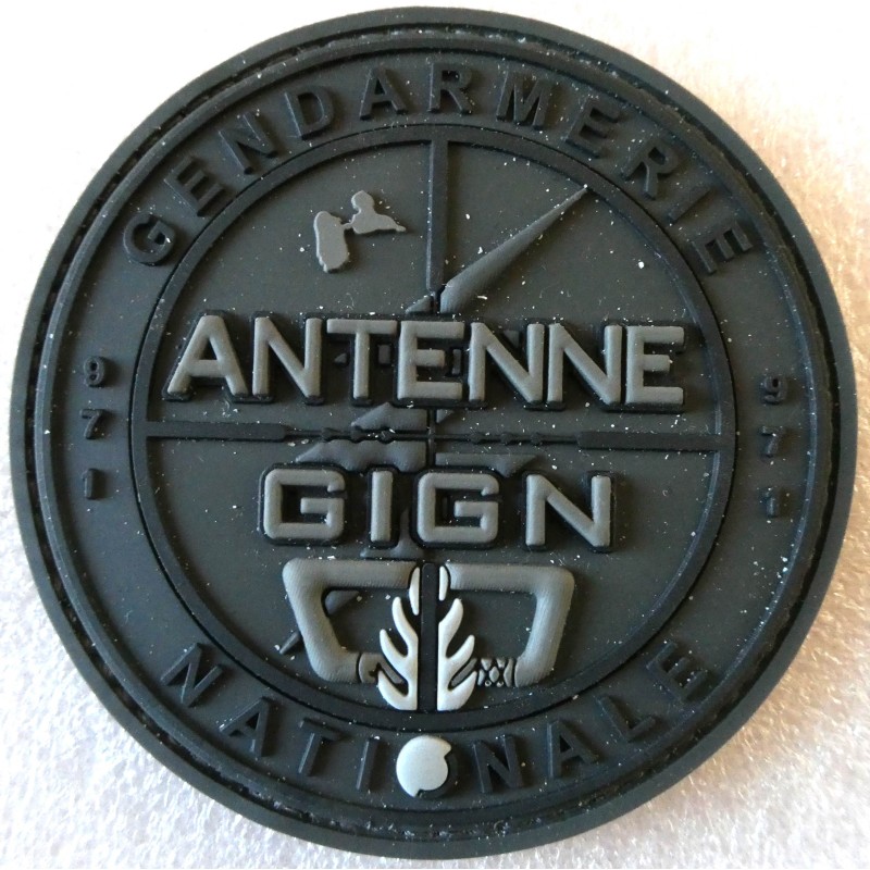 GENDARMERIE PARACHUTISTE ANTENNE GIGN GUADELOUPE 971 GRIS *