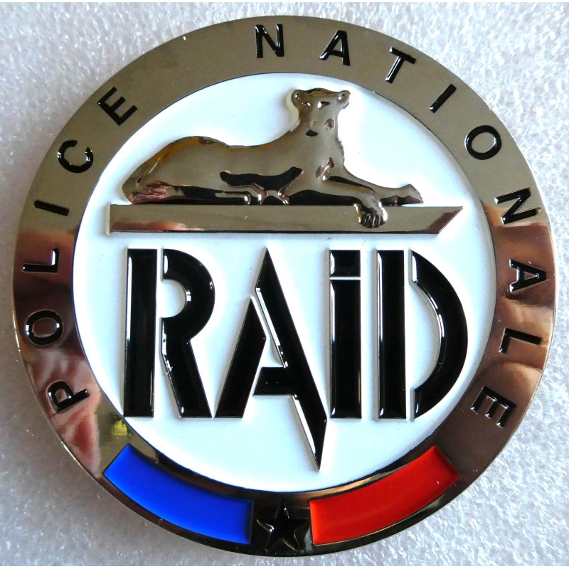 POLICE MEDAILLE DE TABLE DU RAID MODELE ARGENT AVEC ETOILE *