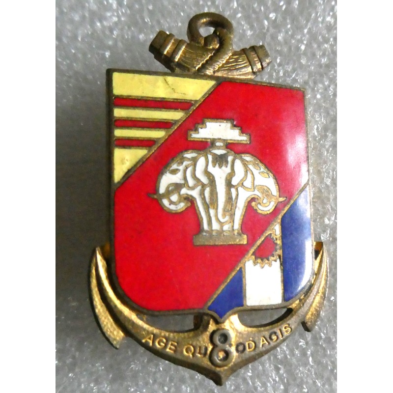 COLONIALE 8 EME BATAILLON DE CHASSEURS LAOTIENS ECAILLE DANS LE JAUNE *