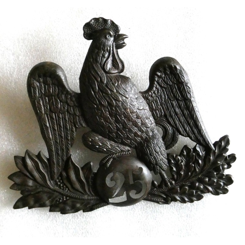 GARDE NATIONALE PLAQUE DE SHAKO 25 EME LIGNE LOUIS PHILIPPE *