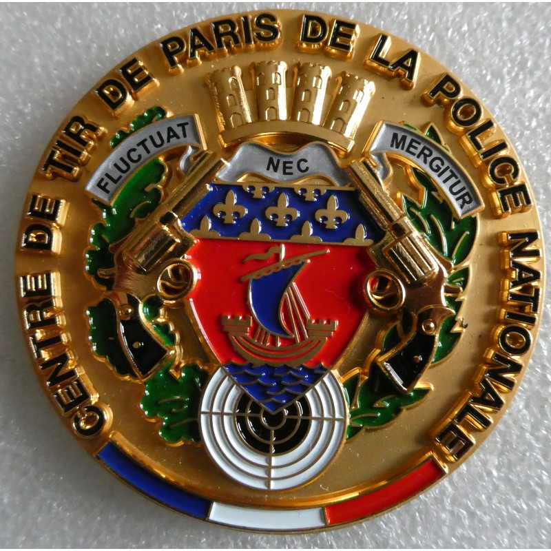 POLICE MEDAILLE DE TABLE CENTRE DE TIR 50 ANS "