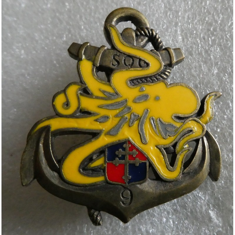 COLONIALE 9 EME DIVISION INFANTERIE MARINE SQG PIEUVRE JAUNE MATRICULE