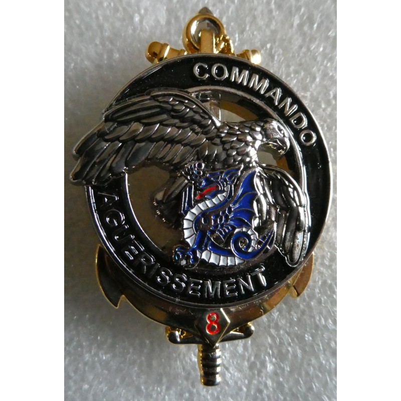 PARACHUTISTES COLONIAUX 8 EME RPIMA COMMANDO AGUERISSEMENT ARGENTE *