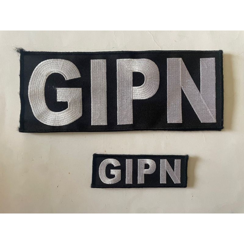 POLICE BANDES DOS ET POITRINE GIPN BV LETTRES BLANCHES *