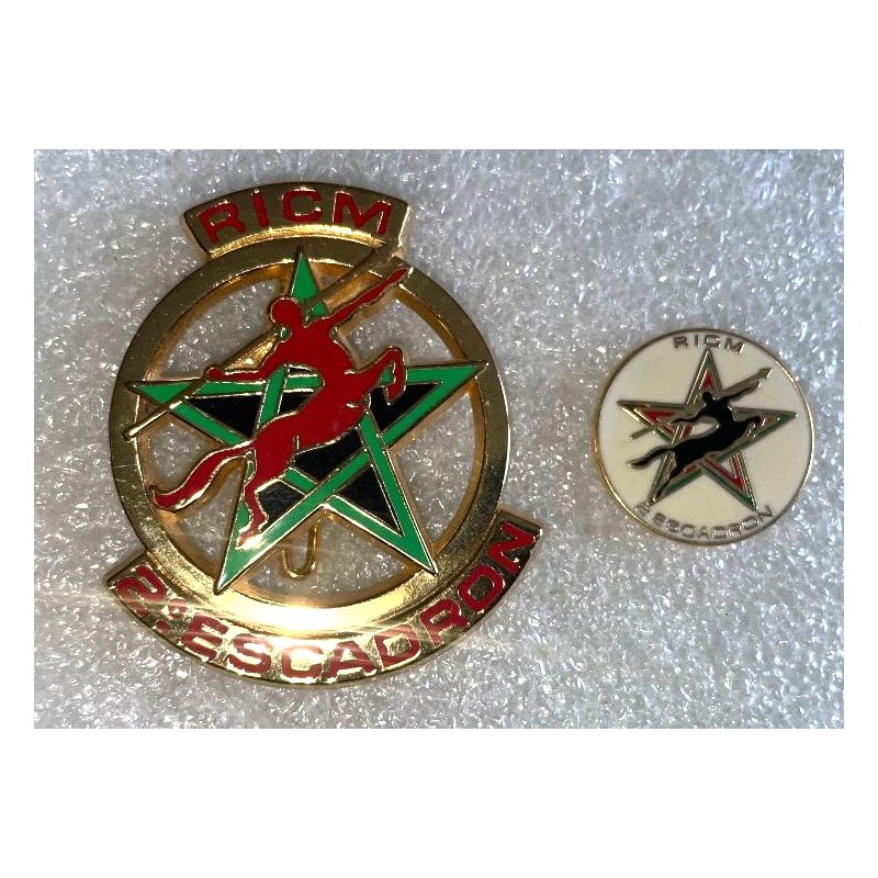 COLONIALE REGIMENT INFANTERIE COLONIALE DU MAROC 2 EME ESCADRON+PINS