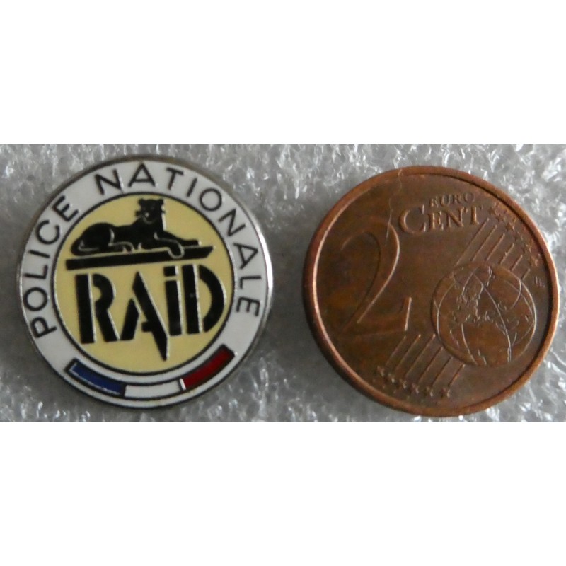POLICE PINS RAID FOND JAUNE "
