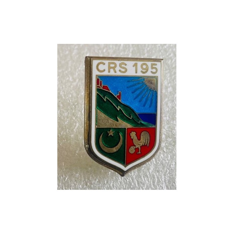 POLICE CRS COMPAGNIE REPUBLICAINE SECURITE N° 195 ORAN EN ARGENT D ROM *