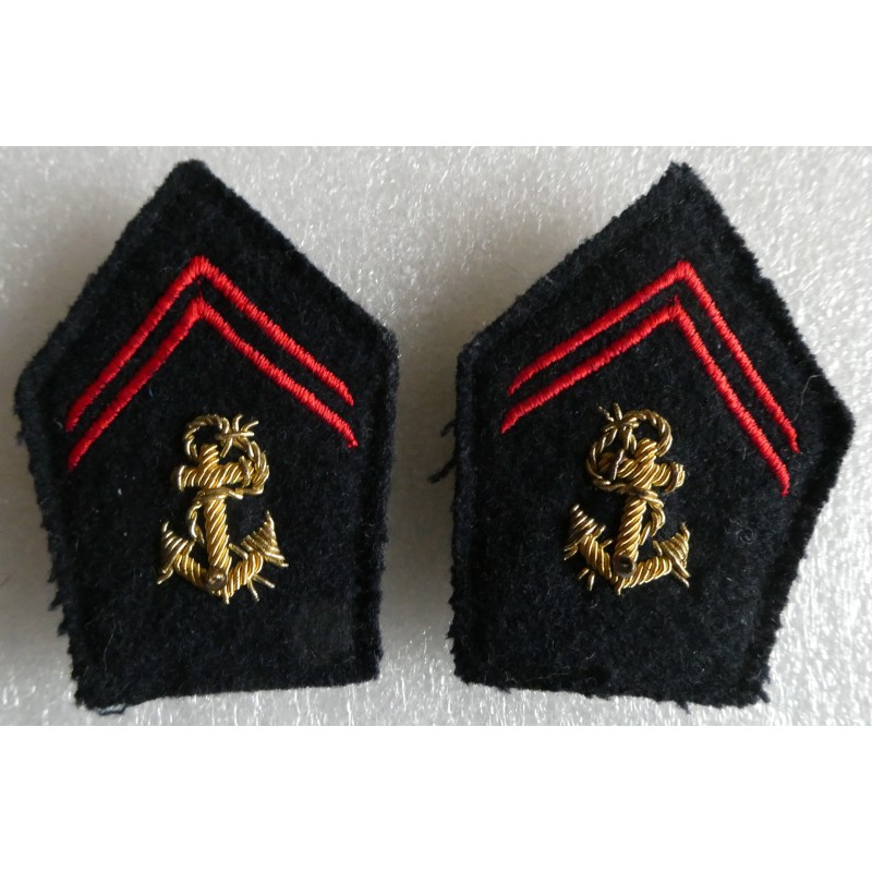 COLONIALE PAIRE PATTES DE COL OFFICIERS COLO 1*