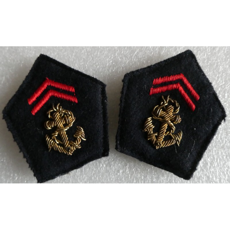 COLONIALE PAIRE PATTES DE COL OFFICIERS COLO 3 *