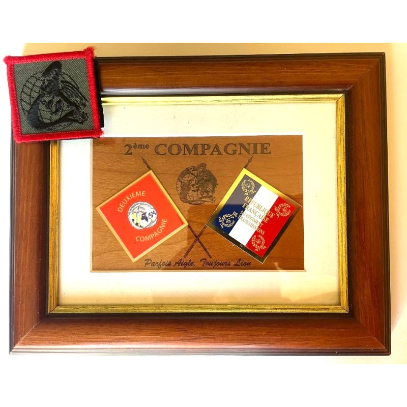 TRANSMISSIONS CADRE 24x19 cm ET INSIGNE 2 EME CIE 54 EME RT *