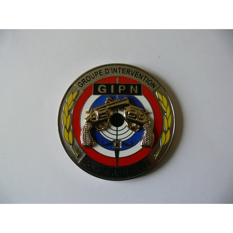 POLICE MEDAILLE DE TABLE 70 MM GIPN COULEUR *