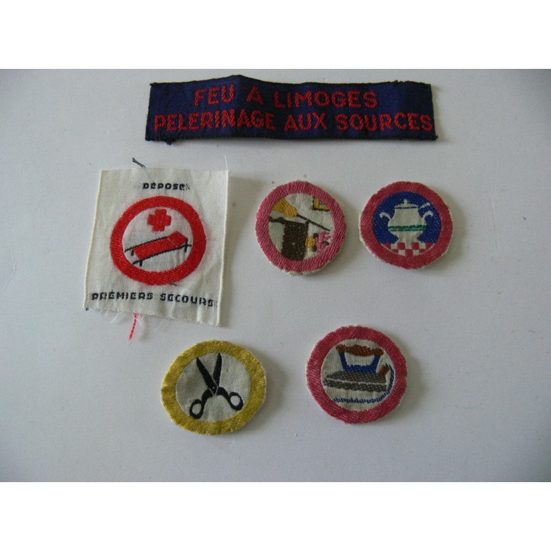 SCOUTISME LOT 1 DE 6 PIECES DONT 1 BANDE LIMOGES*