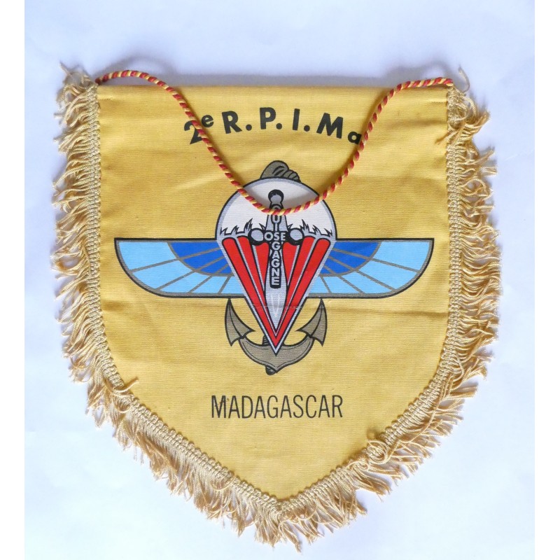 PARACHUTISTE COLONIAUX FANION SOUVENIR 2 EME REGT DE PARACHUTISTES COLONIAUX 26 X 24 CM*