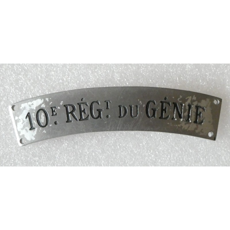 GENIE BARETTE ALUMINIUM 10 EME REGIMENT DU GENIE*