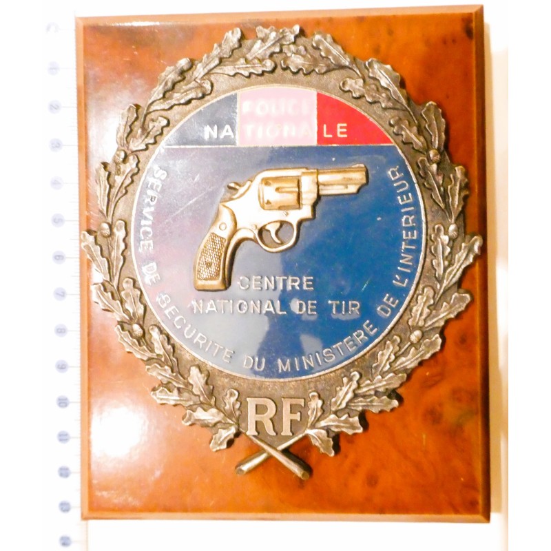 POLICE PLAQUE DE TIR 13,5 CM DU CNT SERVICE SECURITE MINISTERE DE L INTERIEUR*