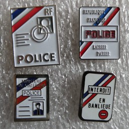 POLICE PINS 4 CARTES