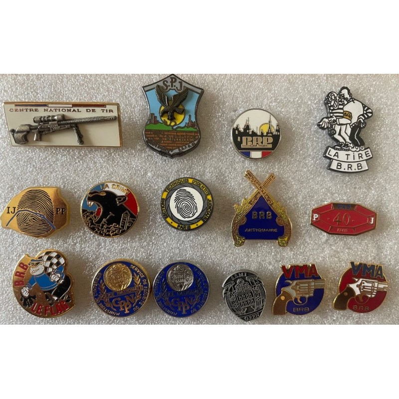 POLICE LOT DE 15 PIN S POLICE DIVERS SERVICES*