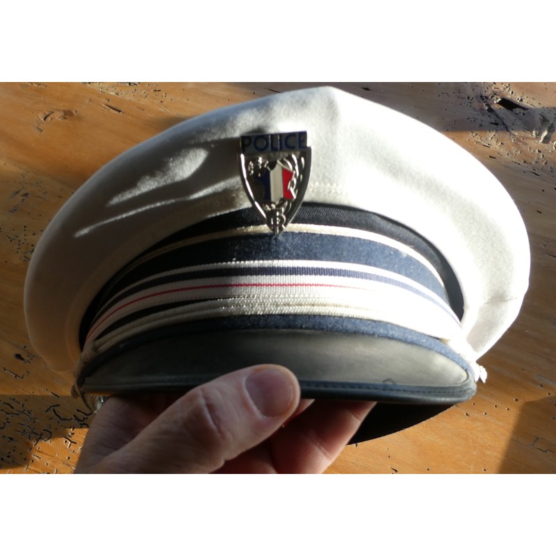 CASQUETTE POLICE COIFFE BLANCHE *