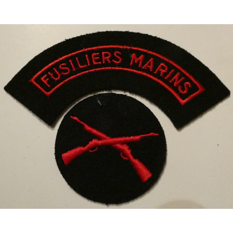 COMMANDOS MARINE 2 INSIGNES DE MANCHE *